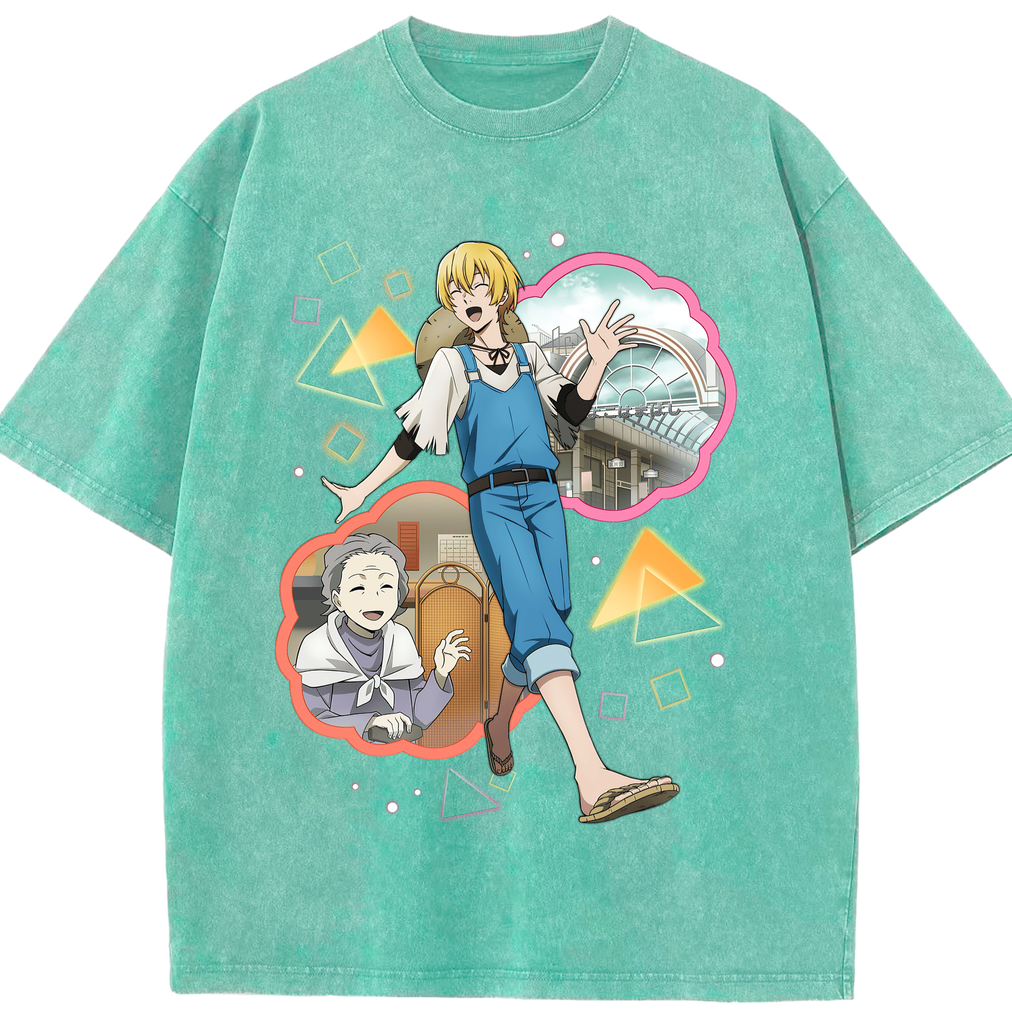 （画像用） 文豪ストレイドッグス Bungo Stray Dogs 綿100% ヴィンテージ風 半袖Tシャツ（フロントプリント）